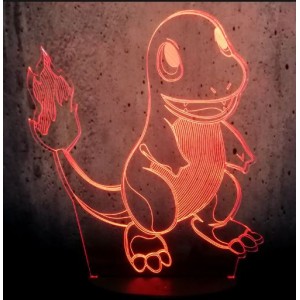 Luminária em Acrílico Pokemon 04 Charmander